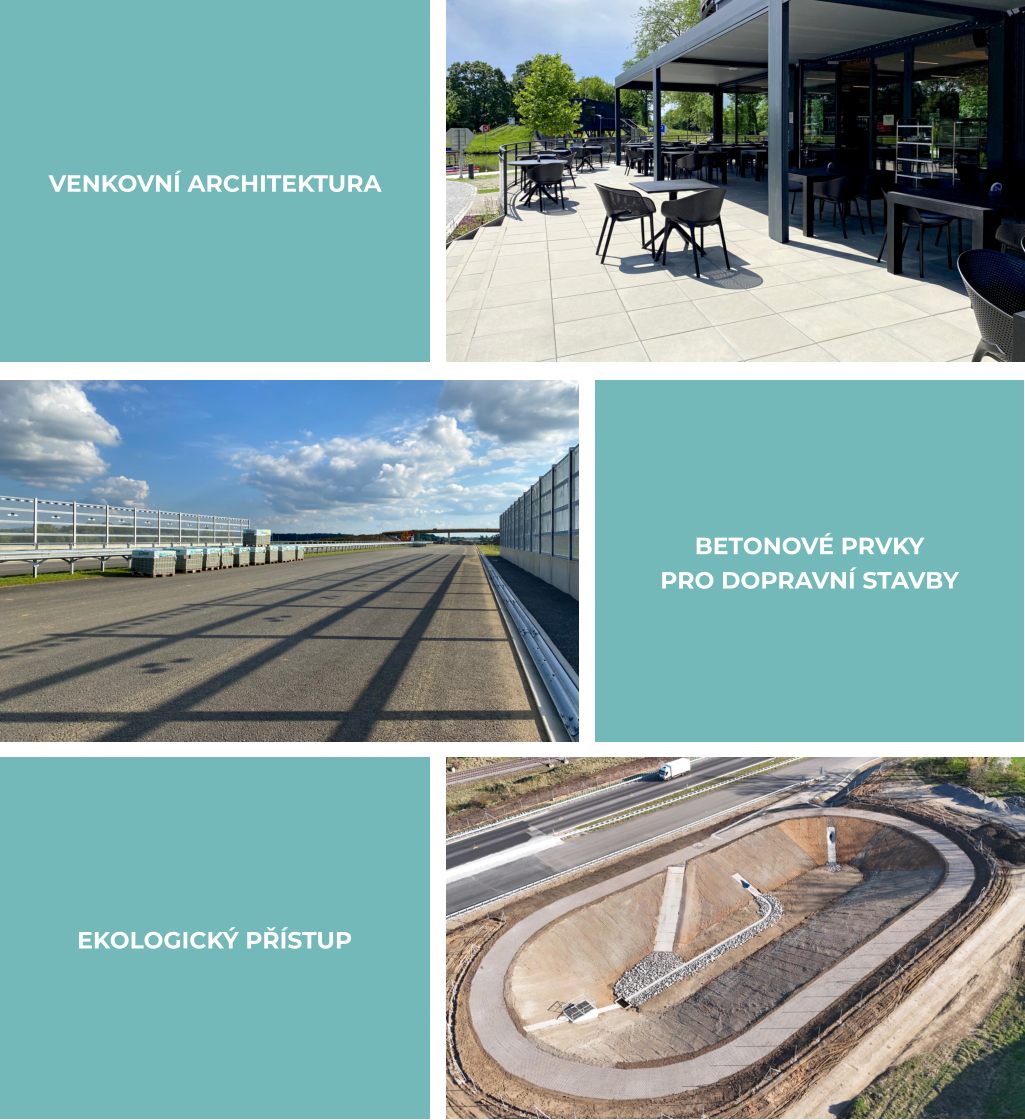 VENKOVNÍ ARCHITEKTURA BETONOVÉ PRVKY PRO DOPRAVNÍ STAVBY EKOLOGICKÝ PŘÍSTUP